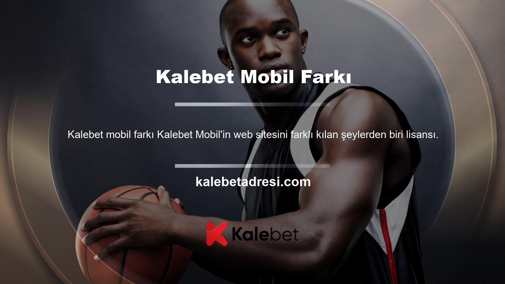 Ülkemizdeki en başarılı mobil entegrasyon, Kalebet web sitesinden farklı kılan şeylerden biridir